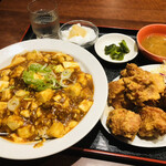 福源 - ♪唐揚セット（麻婆丼）￥1078