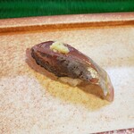 鮨かしわ - 鯵、長崎産？