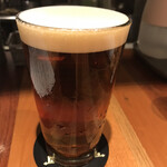 ヒマラヤテーブル - トウキョウエールワークス(東京:板橋)の夕焼けアンバーラガー。ラガーの飲み口にモルトの旨味が上手く合わさった一杯☆グビグビ行くも、じっくり行くも受け入れてくれるやつ(^^)