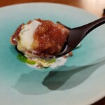 レストラン ナズ - 無花果の葉のアイスクリーム 無花果オイル　無花果チップス