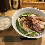 饗 くろ喜 - 特製胡椒そば ¥1,800＋白飯（つや姫）¥150