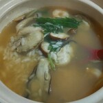 Washoku Sato - 牡蠣雑炊：大きい牡蠣がごろっと5粒も！