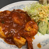 万里 - えびチリ定食¥1000