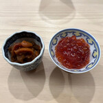 日本橋蛎殻町 すぎた - 雲丹の佃煮　筋子の味噌漬け