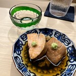 日本橋蛎殻町 すぎた - （追加）鮟肝　新政 陽乃鳥 貴醸酒