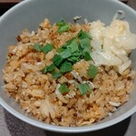 八重洲 steak & seafood 鉄板焼き 一心 - ガーリック炒飯（食べると思って2人前）