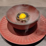 八重洲 steak & seafood 鉄板焼き 一心 - キャビアと黒毛和牛を玉子で