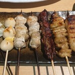 酒菜の隠れ家 月あかり - 串焼き　おすすめ盛り合わせ7本(塩)