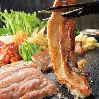 ◆很受女性歡迎!韓式烤豬五花肉無限暢食