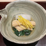 料理屋 稲家 - 穴子　甚五右ヱ門芋　ちぢみほうれん草