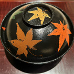 料理屋 稲家 - 椀物　紀州産くえの炭火焼き、かぶらもち　おかひじき