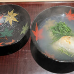 料理屋 稲家 - 椀物　紀州産くえの炭火焼き、かぶらもち　おかひじき