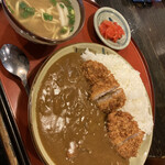 そば家 鶴小 - カツカレー　ミニそばセット