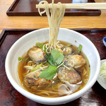 Sayama Okina - 牡蠣そは（温）も麺リフト！