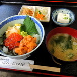 どんぶり屋 - ２色どん(うに＆いくら)1500円