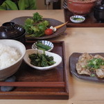 Rakuton - ロース漬け焼き定食（ご飯大盛り）　１，１５０円