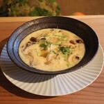 さじこよみ - 鱈とキノコの茶碗蒸し