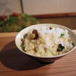 さじこよみ - 銀杏と三つ葉のご飯