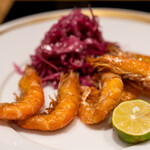 わいん食堂 Chez とし - 2022.11 ソフトシェルシュリンプから揚げ（980円）