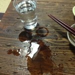 武蔵屋 - 思わずこぼしてしまった…すみません。