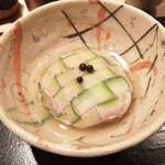 Ryouri - 編み込みズッキーニ饅頭透明トマト餡掛け