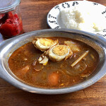 NEWシクロCafe 蒼きパパイヤの香り - シクロカレー850円＋揚げ玉子150円