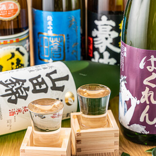 豊富な種類の日本酒
