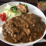 大正亭 - カツカレー／990円 + 味噌汁／110円