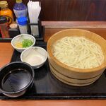丸亀製麺 - 釜揚げ大＋温泉玉子（290円＋90円）