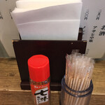 Jin hou - 卓上の調味料など ニラの辛子醤油漬けは？