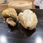 日本橋蛎殻町 すぎた - 穴子握り 塩と煮詰め