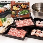 Dontei - 【寿司おつまみ食べ放題付】豚ロース・鶏ももしゃぶしゃぶorすきやき食べ放題コース