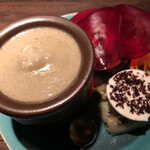 チッチャ - バーニャカウダ・竹中ファームの有機栽培のポロネギと水牛のモッツァレラチーズ