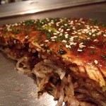 鉄板じゃけん もり - じゃけん焼き断面