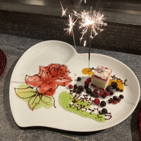 渋谷鉄板焼きOKANOUE - メッセージ入りイラストプレート