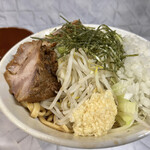 麺屋 歩夢 - 小汁無し＋タマネギ、ニンニクコール