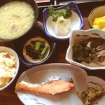 民宿　菊水 - 朝食
おかわり三杯
こちそうさまでした
