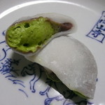 京都宇治 森半 - 大福も半分に切ると。。。