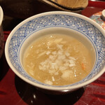 銀座 しのはら - 17. 上海蟹の炊き込みご飯にかけるための蟹餡