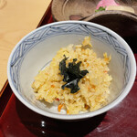 銀座 しのはら - 17. 上海蟹の炊き込みご飯　まずはそのまま