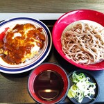 名代富士そば - ミニカレーかつ丼セット