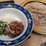 五鉄 - つけ蕎麦＋おろし納豆とご飯