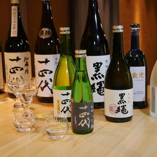 We offer a wide range of Japanese sake to suit your tastes.