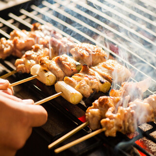 Our proud charcoal-Yakitori (grilled chicken skewers)
