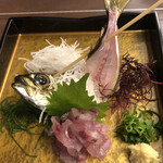 でん助茶屋 - 水槽で泳いでた鯵