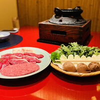 あひ鴨一品 鳥安 - ◎あひ鴨すき焼きコース