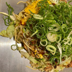Okonomiyaki Hirano - 豚玉そばイカ天トッピング