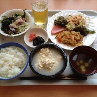 Hanamomi - 朝ご飯、マイブームは『ゆし豆腐』に沖縄そばのスープを掛けて食べること‼