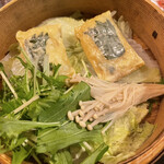 けやき酒場 - 山芋と海老の湯葉包み揚げ