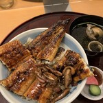 千里うなぎ - 特上鰻丼（1尾）肝焼、肝吸付き